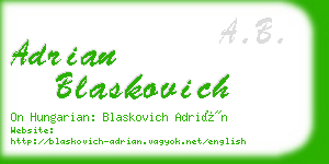 adrian blaskovich business card